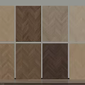Hardwood Flooring Herringbone Pattern Samples Display Various Natural Wood Colors
