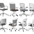 Modern Office Chairs With Mesh Back Gray White Various Designs And Wheels For Office