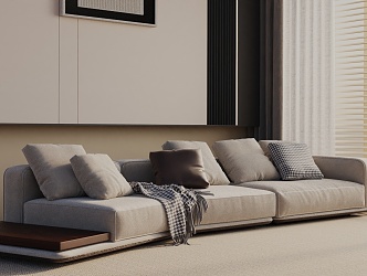 Modern three-seat sofa 3d model