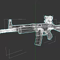 Military Green Tactical Rifle with Scope and Silencer Firearm Design