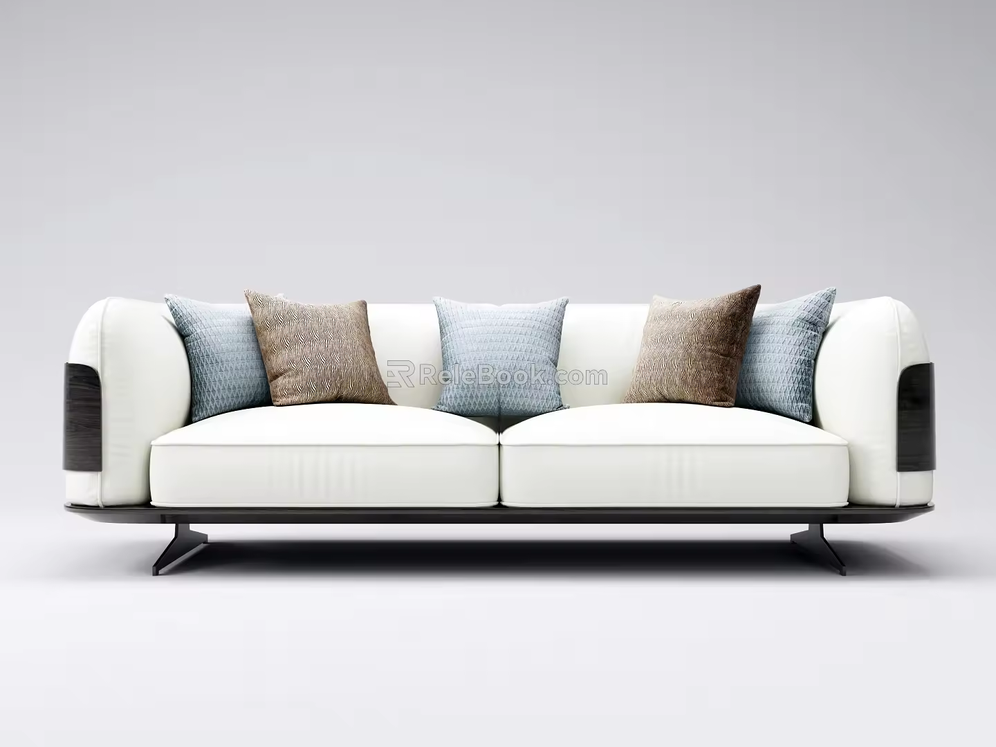 Modern double sofa three-seat sofa 3d model