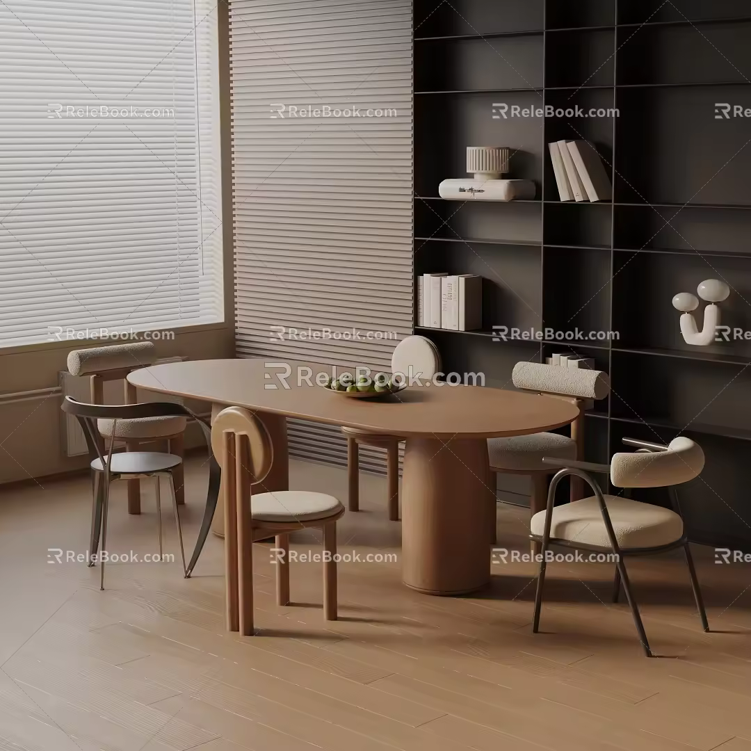 Modern table combination 3d model