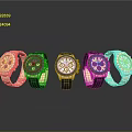 Stylish Men's Watches With Various Colors Gold Silver Black Straps And Unique Dial Designs