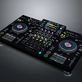 portable synthesizer mixer reverberator tuner mixer mixing equipment 3d model