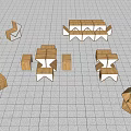Wooden Landscape Seats with Geometric Shapes and Various Structures for Outdoor Design