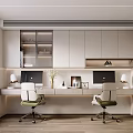 Modern study 3d model