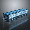 Advanced Futuristic Interstellar Spacecraft Module With Blue Top And Silver Structure Design