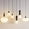 Modern Pendant Lights With Various Shapes And Glass Shades For Interior Design