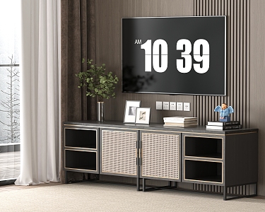 TV Cabinet Storage Cabinet Decorative Cabinet Ornaments 3d model