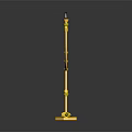Traditional Golden Menorah Candelabra With Nine Branches And Red Gemstone Base