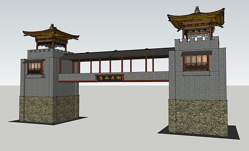 Chinese Gate 3d model