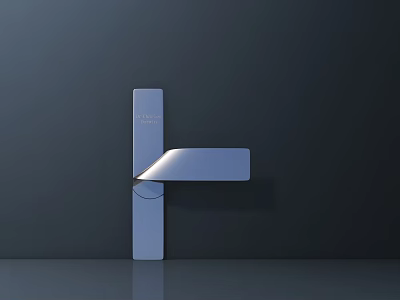 Modern Sleek Door Handle Design With Metallic Finish For Contemporary Home Decor 3d model