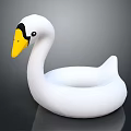 White Swan Shaped Inflatable Swimming Ring Sports Equipment for Water Fun