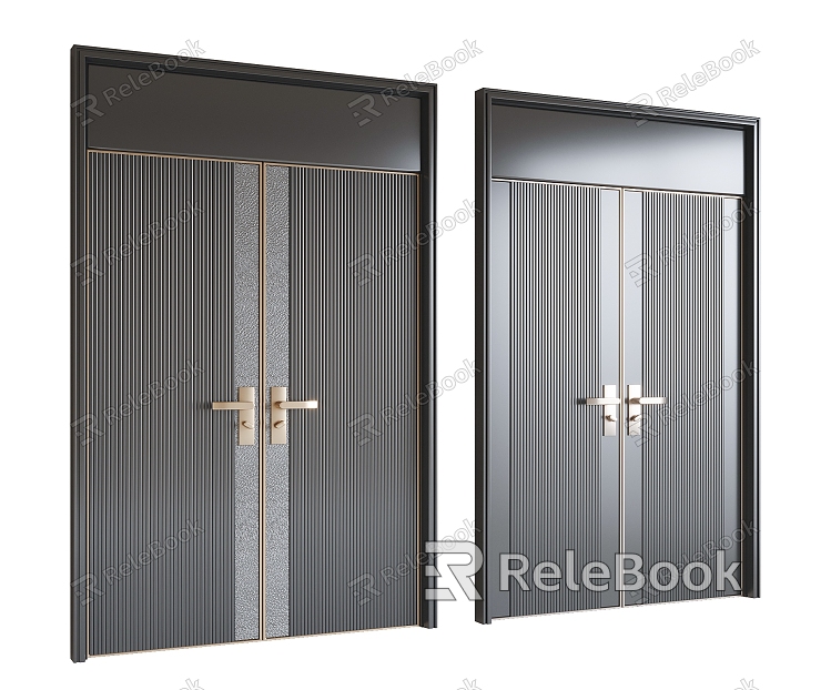 Security door Double door patio door model