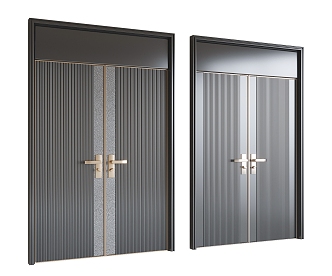 Security door Double door patio door 3d model