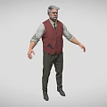 European Man Old Man Character Modern Character Gentleman Foreigner Game Character 3d model