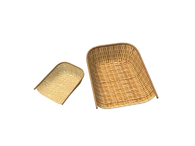 Wicker Agricultural Equipment Baskets In Different Sizes For Farm Harvest Storage 3d model