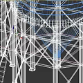 Industrial Equipment Large Silver Metal Storage Tanks with Steel Support Structures