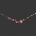 Colorful Miniature Scene Components Arranged In Row With Red White Orange Elements