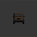 Orange Classic Single Cab Pickup Truck With Black Bumper And White Wheels