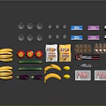 Essential Household Supplies Including Fresh Fruits Vegetables Canned Goods And Daily Items