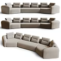 Modern Multiplayer Sofa Collection 3d model