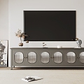 French TV Cabinet TV Combination 3d model