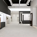 Modern Elegant Clothing Store Interior With Mannequins Display Racks Sofa Mirrors And Lighting