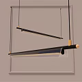 Modern Linear LED Pendant Light With Metal Frame And Bright Illumination For Interior