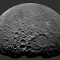 Detailed Moon Surface With Rocky Craters And Lunar Landscape Texture