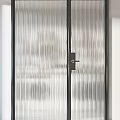 Modern Sliding Doors With Various Glass Panel Designs And Frame Styles 3d model