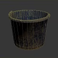 Rusty Worn Plastic Bucket Essential For Household Daily Storage Use 3d model