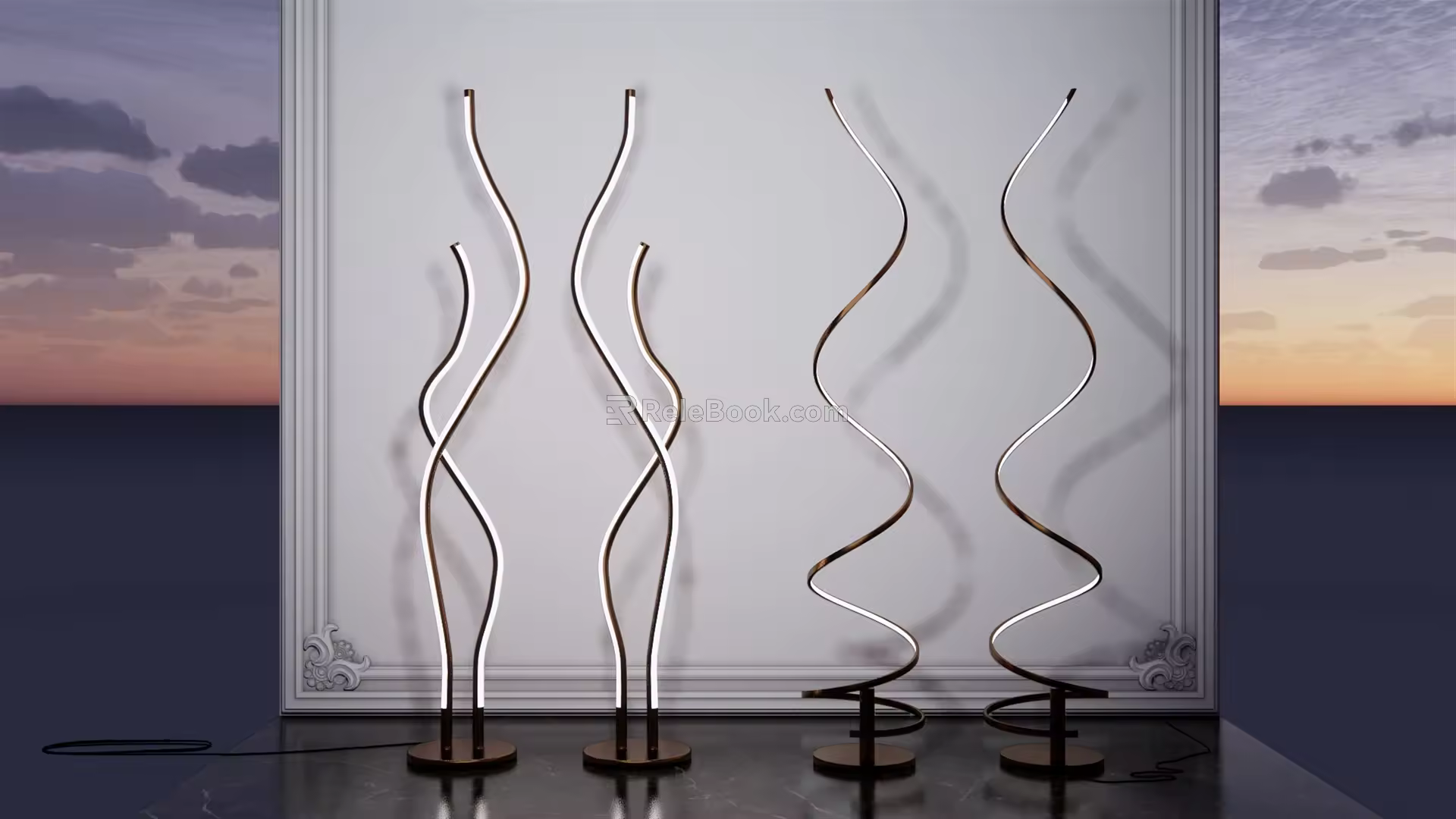 Modern floor lamp 3d model