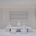 Serene Traditional Tea Room Interior With People Sitting On Cushions And Wooden Table