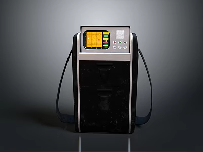 Portable Electronic Device with Digital Display Screen and Control Buttons Equipped with Adjustable Shoulder Straps 3d model