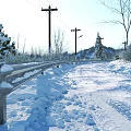 Modern Snow Scene Snow Scene Winter 3d model