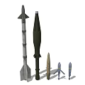Military Weapons Showcase Featuring Different Missiles And Rockets Of Various Sizes And Colors