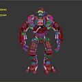 Sci Fi Robot Character With Metallic Body And Mechanical Structure Design 3d model