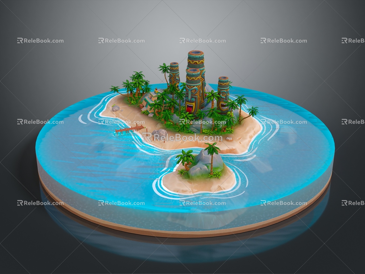 Holiday Paradise Holiday Island Sea House Seaside Cottage Seaside Wooden House Holiday Island Island Island 3d model