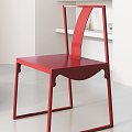 New Chinese Minimalist Red Master Chair New Chinese Minimalist Single Chair 3d model