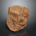 Natural Decorative Stone Block With Rough Surface And Earthy Textural Details 3d model