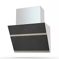Modern Kitchen Range Hood With Stainless Steel And Glass Panel Design