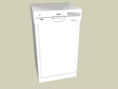 Modern White Washing Machine With User Friendly Control Panel Features 3d model