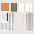 Modern shutter folding door 3d model