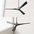 Modern Minimalist Ceiling Fan With Three Blades For Indoor Home Decoration 3d model