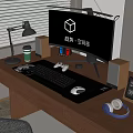 modern computer 3d model