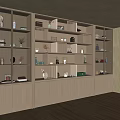 Modern Wooden Display Cabinet With Multiple Shelves Built In Lighting And Storage Space