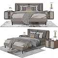 Poliform double bed 3d model