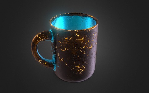 Modern Water Cup Porcelain Cup Mug 3d model