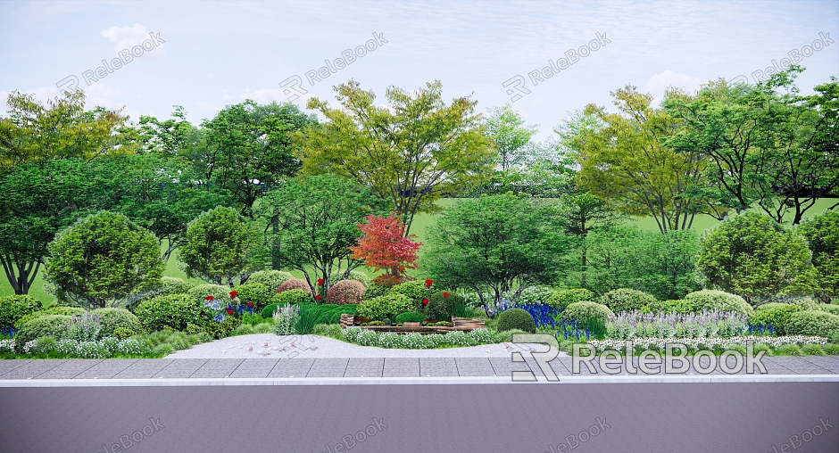 Landscape Trees Plant Group Demonstration Area Landscape Trees Trees Trees Trees Shrubs Flowers model